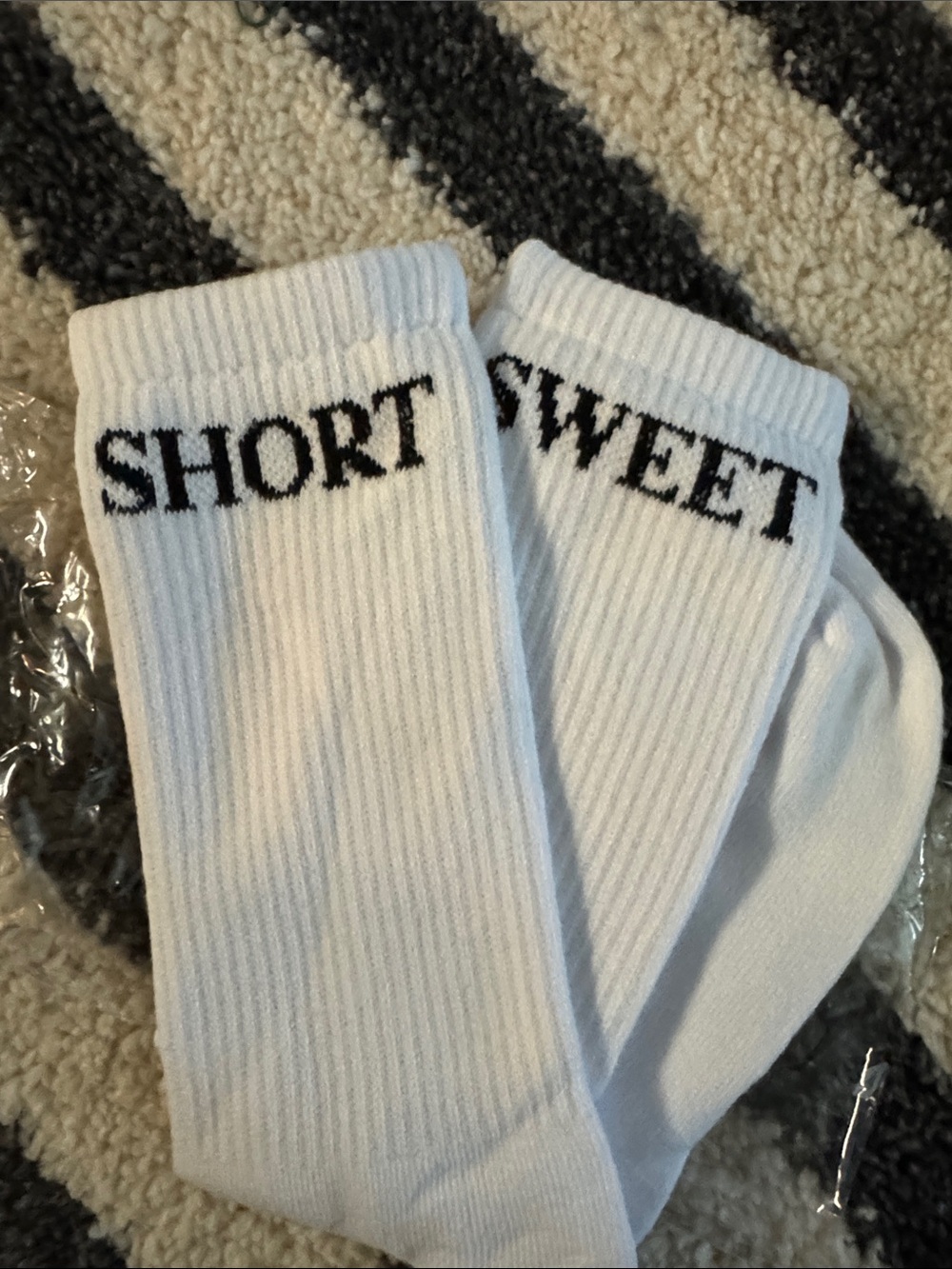 Never worn NWT Sabrina Carpenter Short and Sweet Tour Socks